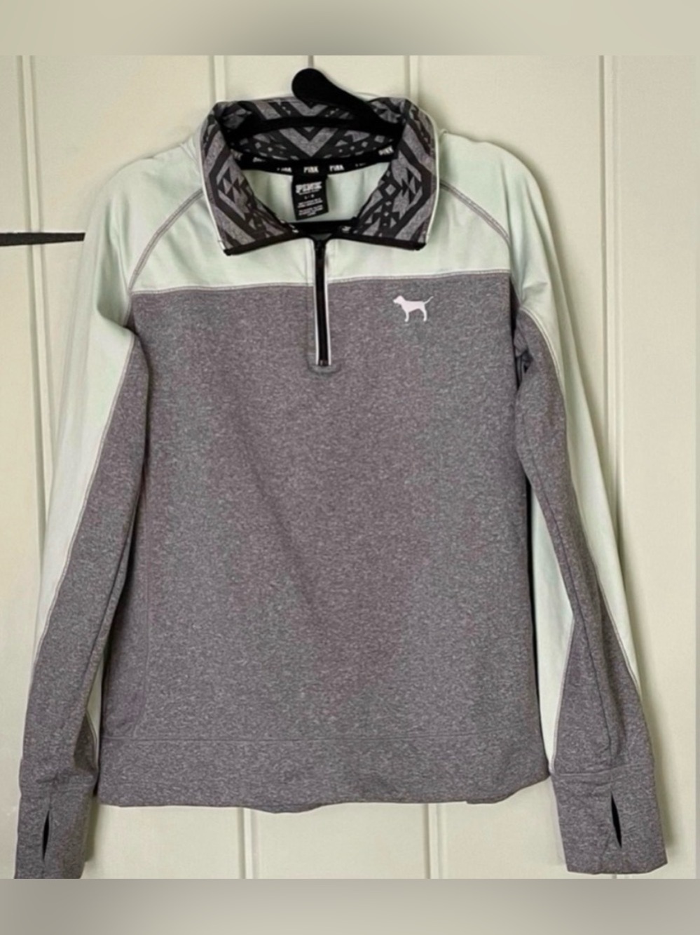 PINK Victoria's Secret Y2K Quarter-Zip Pullover Sweater size L